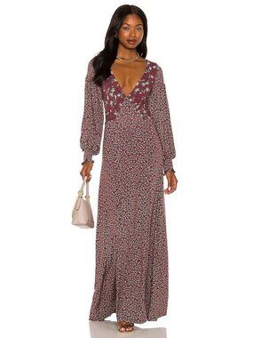 sau lee freida silk dress Sau Lee Freida Dress in Blue Floral Print Sz 6 Pre